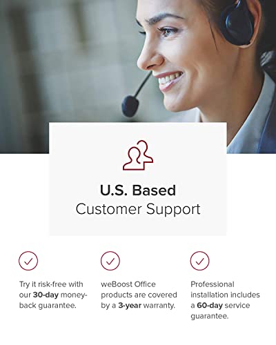 Weboost Installed Office 200 Cell Phone Signal Booster | 5G/4G Lte | 72 Db | All U.s Carriers - Verizon, At&T, T-Mobile & More | Up To 12,000 Sq Ft | Fcc Approved | Installation Included | 473047 #TOP3