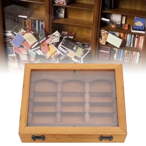 shenruifa Miniature Book Boxes Display Case Cabinet Anxiety Relief Books Shaking Bookshelf Toy for Living Room Desk Ornament (Bookshelf + Mini Books) by shenruifa - Image 4