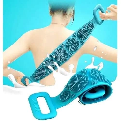 Little Aanaya Silicone Body Scrubber/Bath Body Cleaning Belt/Skin Brush Belt For Skin/Bathing/Body Dirt Removal For Kids Men's & Women Multi color-image-38