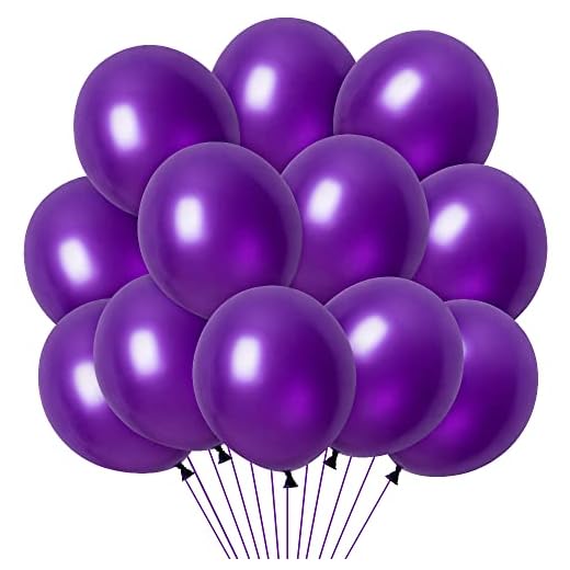 Lila ballonger, 100 st ballonger helium latexballonger för födelsedag baby dusch nattvard dop årsdag fest dekorationer