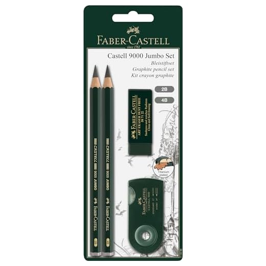 Faber-Castell 119398 9000 Jumbo - Juego de lápices, color verde