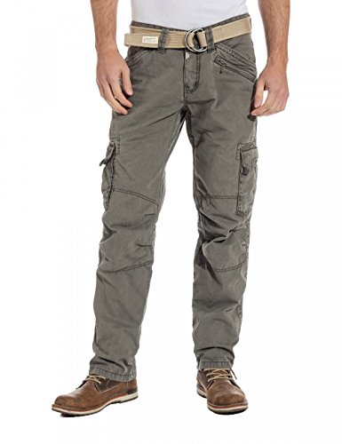 Timezone Herren BenitoTZ Cargo Pants incl. Belt Hose, Grün (Dusty Olive...