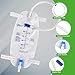 3 Pack Easy-Tap Catheter Leg Bag Urinary Drainage Bag, 500ml, Anti-Reflux Valve, Cloth Straps, Easy Flip Drain ，18” Tubing