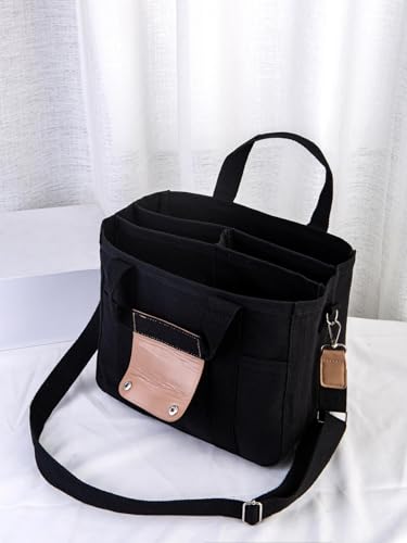 Bolso Tote de Lona Multi-bolsillos para Mujer miniatura 3