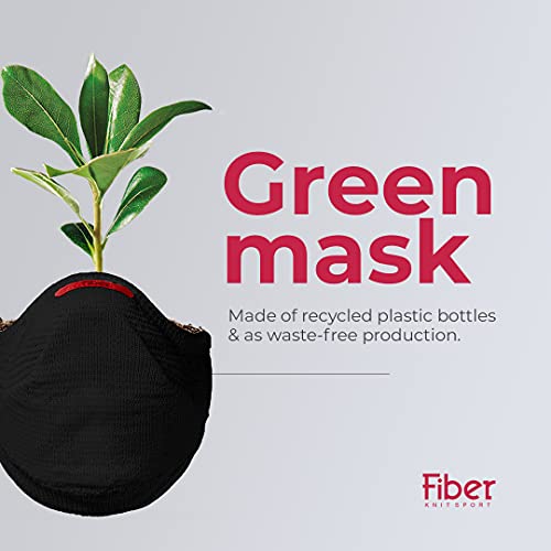 Máscara Fiber Knit AIR + Filtro de Proteção + Suporte (Preta, M)