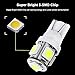 cciyu License Plate Light, T10 W5W Wedge 168 194 LED Bulb for Interior Dome Map lights Courtesy Light 6000K Xenon W hite,6Pack