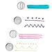 Cake Decorating Pastry Bag Set for Cakes, Cupcakes, Cookies, Pastries-Reusable Silicone Kit with 4 Icing Tips; Bold Fine Multi Flat-Birthday, Festive, Holidays, Anniversaries, Dishwasher Safe, Baking
