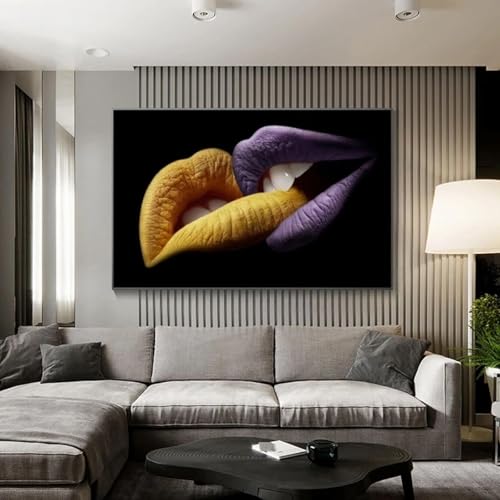 Art mural scandinave lèvres sexy pour créer une ambiance glamour chez soi