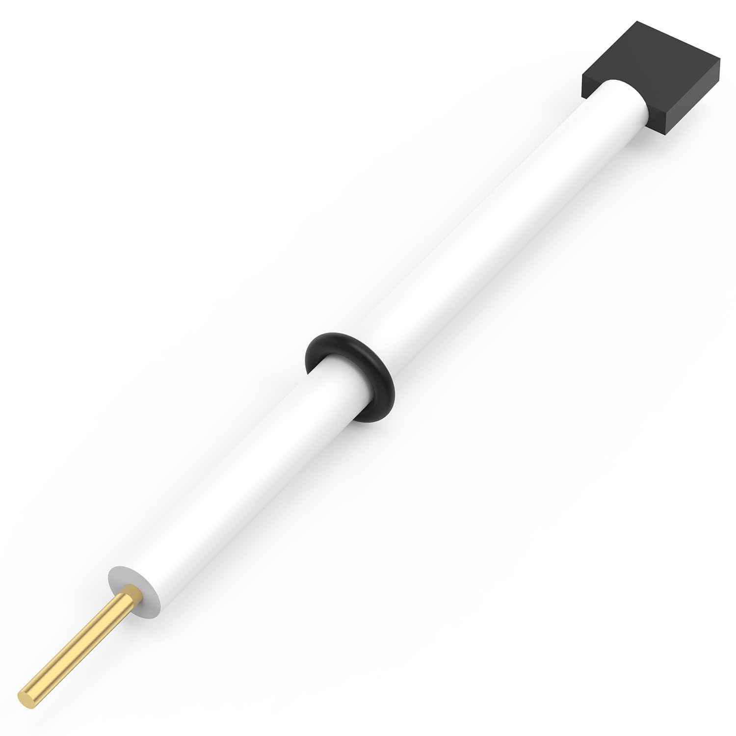 Labasics Elektroda z Płyty Grafitowej, Elektroda Robocza z Grafitu o Czystości 99,99% z Obudową PTFE do Ogniw Elektrolitycznych, 10x10x3 mm