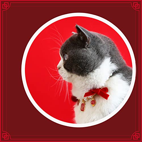 Hunde-Perlen-Halsband, 1 Stück, Haustier-Perlen-Halskette, verstellbare Perlen, Hunde-Halskette mit süßem Weihnachtsanhänger und Schleife, für Hunde, Katzen, Welpen, Katzen, Weiß, S