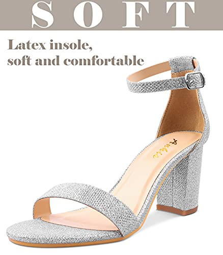 Image of Ankis Heels for Women Open Toe Ankle Strap Chunky Heel Sandals 2.75 Inch