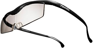 Hazuki Loupe Magnifying Glasses for Close Work | Light Blocking Glasses for Men/Women | Mighty Sight Glasses w/Case | Magnifying Glasses for Reading Anti Blue Ray Glasses | Black Large -M 1.32x