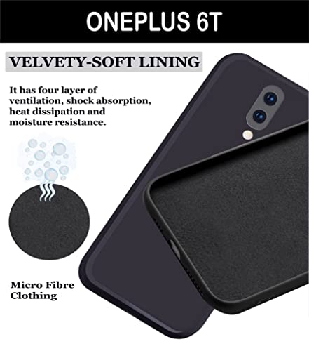 Image of A rtistque Back Cover Case for OnePlus 6t with Camera Protection | Shockproof TPU | Stylish Protective Design | Slim Fit | Ultra Matte | OnePlus 6t Back Cover - Black