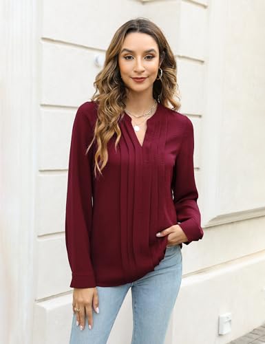 Image of Blooming Jelly Women's Long Sleeve Blouses Dressy Casual Business Work Tops