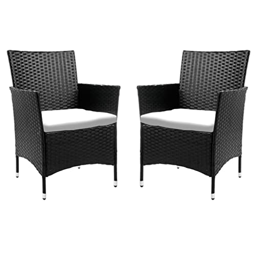 Sdfgh 8 Pcs Patio Furniture Outdoor Garden Conversation Wicker Sofa Set, Beige Cushions +Black Wicker #TOP3