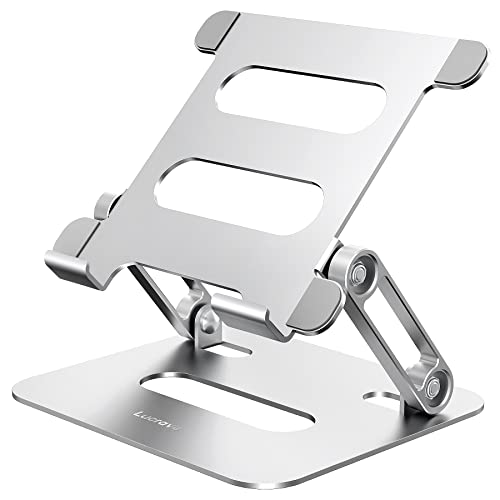 Supporto Pieghevole Per Tablet In Alluminio – Girevole 360° E Regolabile In Altezza Per IPad E Smartphone 4-14"