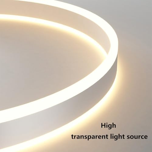 Plafonnier LED noir dimmable de 40cm avec télécommande pour salon - 5