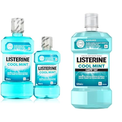 Coolmint Ağız Bakım Suyu 500 ml 250 ml ve breath freshening ağız bakım ürünü, cool mint, hafif tat, 500 ml