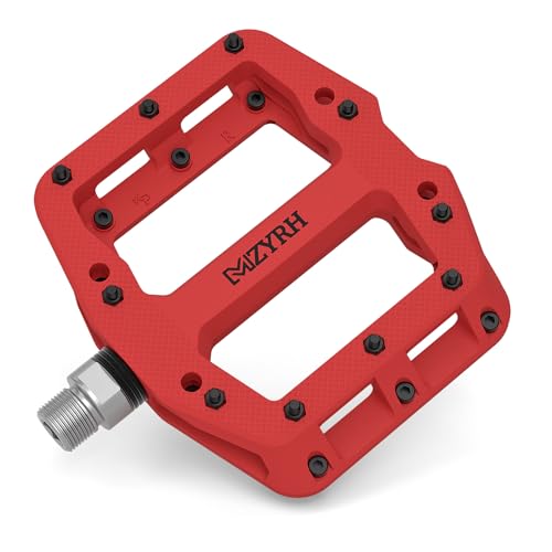 MZYRH Mountain Bike Pedal 9/16" 3 Sealed Bearings Lightweight Non-Slip Nylon Fiber Bicycle Platform Pedals for Road BMX MTB
