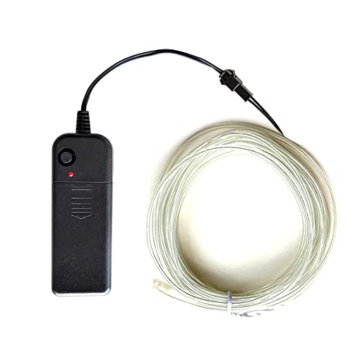 Image of dobestyou ice Blue EL Wire -5m Glow-in-The-Dark Electroluminescent Wire with Controller, Waterproof Flexible Light Strip for Halloween Costumes, Cosplay, Rave Parties & DIY Nighttime Decorations