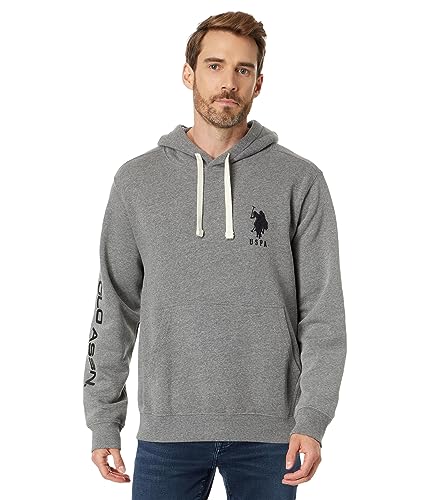 U.S. POLO ASSN. Big Pony Pullover Fleece Hoodie Campus Heather Gray 2XL