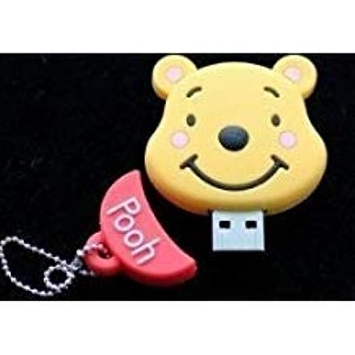 16GB Winnie The Pooh Shaped Cute Cartoon USB Flash Drives, Data Storage Device, USB Memory Stick Pen, Thumb Drive