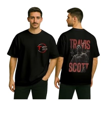 UV GEN-Z Travis Scott Inspired Printed Regular Fit Black T-Shirt