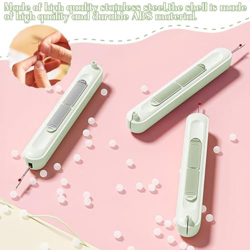 Image of HASTHIP 2 in 1 Needle Threader Seam Ripper, Automatic Sewing Machine Opening Machine Quilting Supplies Sewing Kit Rapid Sewing Machine Circular Sewing Machine, Green