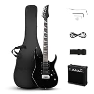 【H-S-H Pickup】 The full-size electric guitar features a HSH pickup together with a 5-way switch, which provides rich tonal dynamics and adaptability for playing a variety of musical styles, such as rock, jazz, country, and blues 【 High Quality Materi...