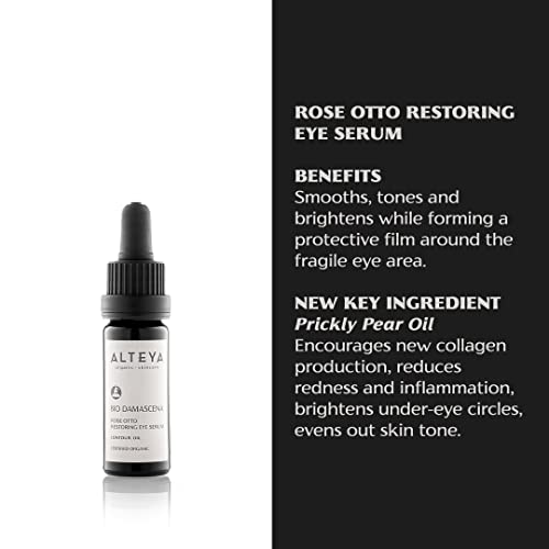 Alteya Organics Eye Serum Usda Certified Organic Skin Care 0.34 Fl Oz/10 Ml Bio Damascena Award-Winning Eye Treatment With Organic Bulgarian Rose Oil Rejuvenating, Revitalizing And Clarifying #TOP2