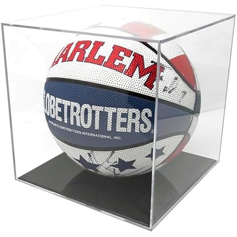 BallQube Basketball Display Case Autographed Basketball Case for Display Basketball Cube Display Memorabilia Basketball Display Case Square Clear Basketball Display Case Holder Box Cover