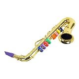 * Este saxofón de juguete tiene 8 teclas y puede una escala y las teclas están codificadas por colores para que los niños puedan canciones múltiples
