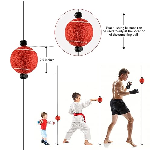 MaxxMMA Heavy Duty Adjustable Speed Bag Platform Training Kit+Speed Punching Ball+Fitness Reaction Ball,Adjustable Wall Mount Fitness Frame Equipment for Home Sports,Adults Boxers,Training,Boxing - Thumbnail 6