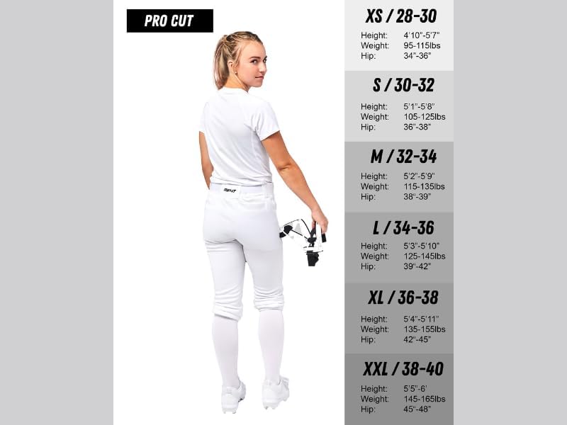 RIP-IT | Womens 4-Way Pro Stretch Softball Pants | Sizes XS-XXL | Padded Softball Pants for Female Athletes - Image 5