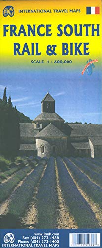 France South Rail & Bike 1:600 000 Travel Map