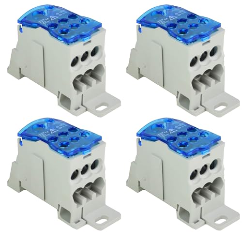 Gabinete divisor de cables de 4 posiciones con bloque de terminales de tornillo