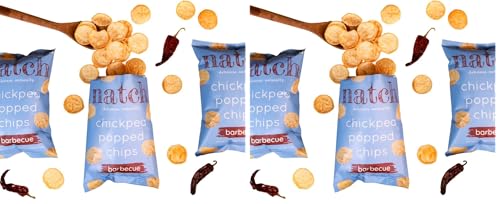 Image of Natch Chickpea Popped Protein Chips, Healthy Snacks, Low Calorie, Not Fried Not Baked, Vegan, Gluten Free, Rich in Fiber, Barbecue Flavour, 55gm each (Pack of 6)