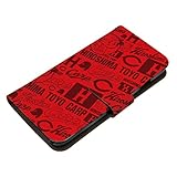 SmaSmaSweets 手帳型 ケース For iPhone 14 Pro [デザイン:29.坊pattern(re)/マグネットハンドあり] カープ坊や 広島東洋カープ カープ グッズ iPhone14 Pro iphone14pro アイフォン14 プロ スマホケース カバー