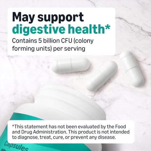 Amazon Basics Probiotic 5 Billion CFU, 8 Strains, 60 Count Vegetarian Capsules - image 3