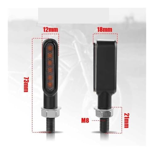 Clignotants LED pour moto feu 12V ambré visible brouillard - 6