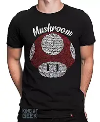 Camiseta Mario Bros Cogumelo Game Geek Retrô Clássico Anos80