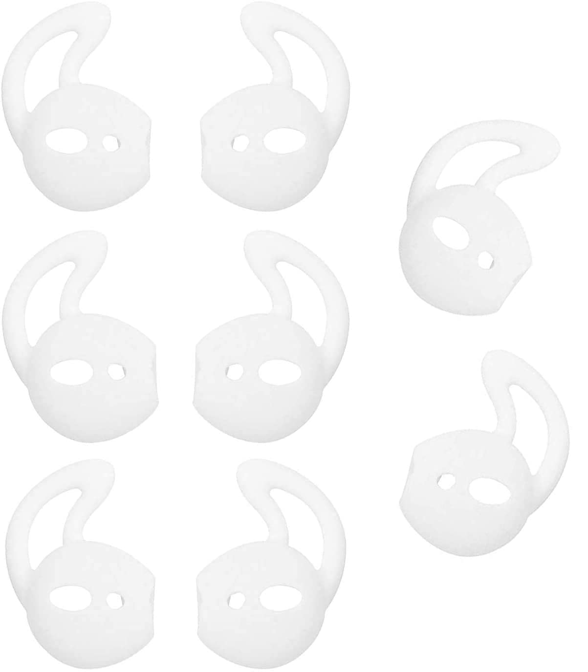 ALXCD Earbud Covers Compatible with Air Pod, 4 Pairs Anti-Slip Sport Silicone Earbud Covers, Fit for Air Pod [White] 4 Pairs