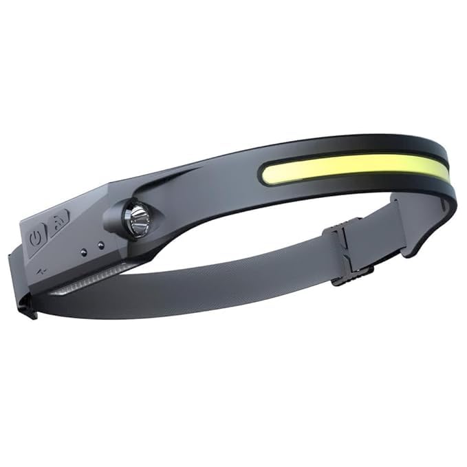 Tirth shop LED Motion Sensor Waterproof Head Torch USB Rechargeable Headlamp Flashlight 350 Lumen Silicone Head Lamp for Swimming, Cycling & Camping-image-11