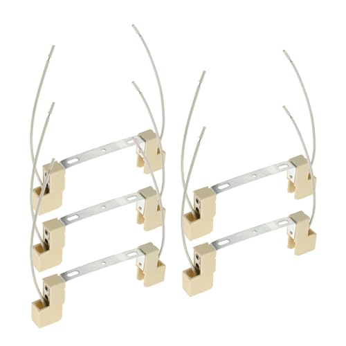 Bowarepro 118MM R7s Lamp Bulb Holder Socket, Double Ended Ceramic Light Bulb Base Holder, R7s Bulb Converter Connector for Halogen Flood Light Linear Lamp (5Pcs)