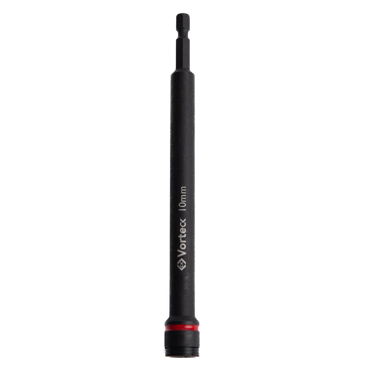 C.K Tools Vorteck Extra Deep 10mm Nut and Bolt Driver, 152mm Long Reach with 100mm Pass Through Depth, 1/4 Inch Hex Quick Lock Shank, 50BV30 Steel Impact Compatible for Cable Trays CK T4530 10