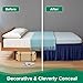 Biscaynebay Wrap Around Bed Skirts for Queen Beds 15