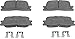 Wagner ThermoQuiet QC885A Ceramic Disc Pad Set With Installation Hardware, Rear