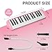 MOSEN 32 Keys Melodica Instrument, Air Piano Keyboard Pianica Soprano Melodica with 2 Soft Long Tubes, Short Mouthpieces, Carrying Bag, Pink