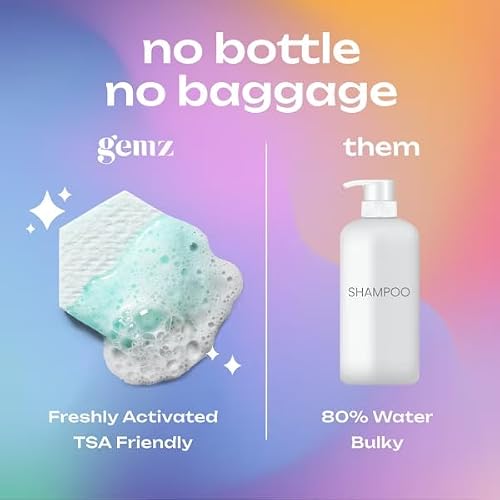 Gemz Water Activated Single Dose Restore Shampoo, Perfect Air Dry, Color Safe, 0.3oz 5 Count (2 Pack)