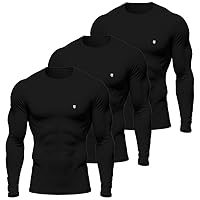 Kit 3 Camisa Térmica Masculina UV Segunda Pele Protação Solar 50+ Manga Longa Dry Fit